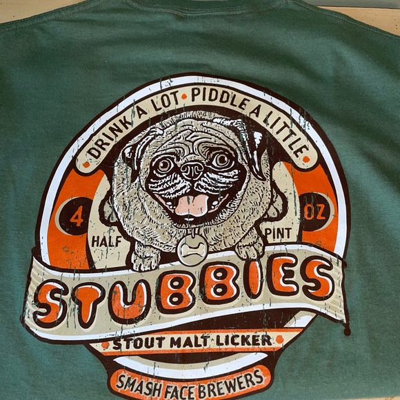 PUG Dog Beer Brewery T Shirt Stout Malt Licker Unisex Funny NWT NEW - Picture 4 of 4
